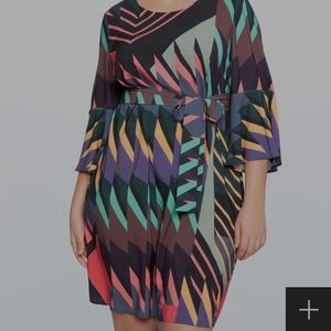 Eloquii Shift Dress with Bell sleeves